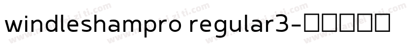 windleshampro regular3字体转换